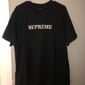 Supreme Floral Logo Tee Black